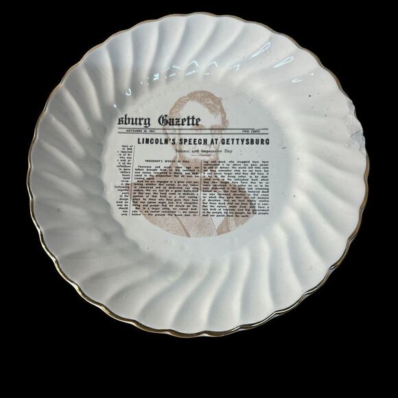 Collector Plate Lincoln's Speech at Gettysburg - Picture 6 of 7